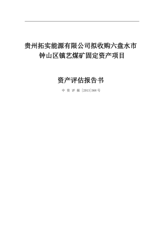 贵州煤矿评估报告(DOC146页)