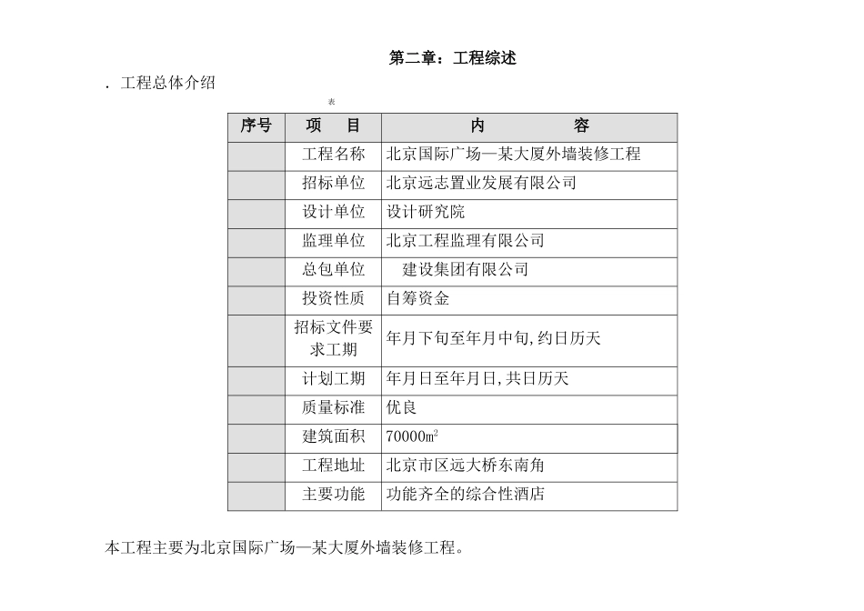 北京某国际广场某大厦外墙装修工程大厦装修施工组织设计方案(DOC71页)_第3页