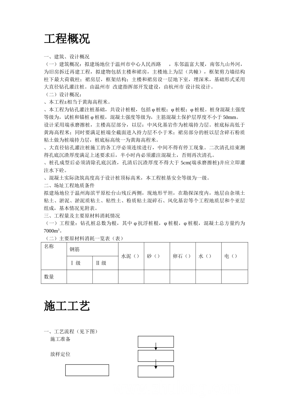 温州市某桩基(大直径钻孔灌注桩)工程施工组织设计方案(DOC70页)_第2页