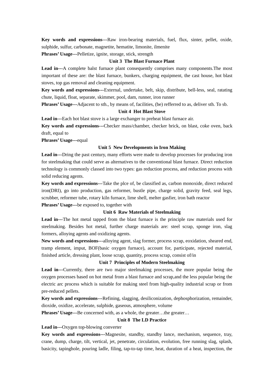 冶金英语自学指导书_第3页