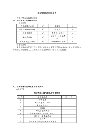 某大厦物业管理实施方案(doc 35页)