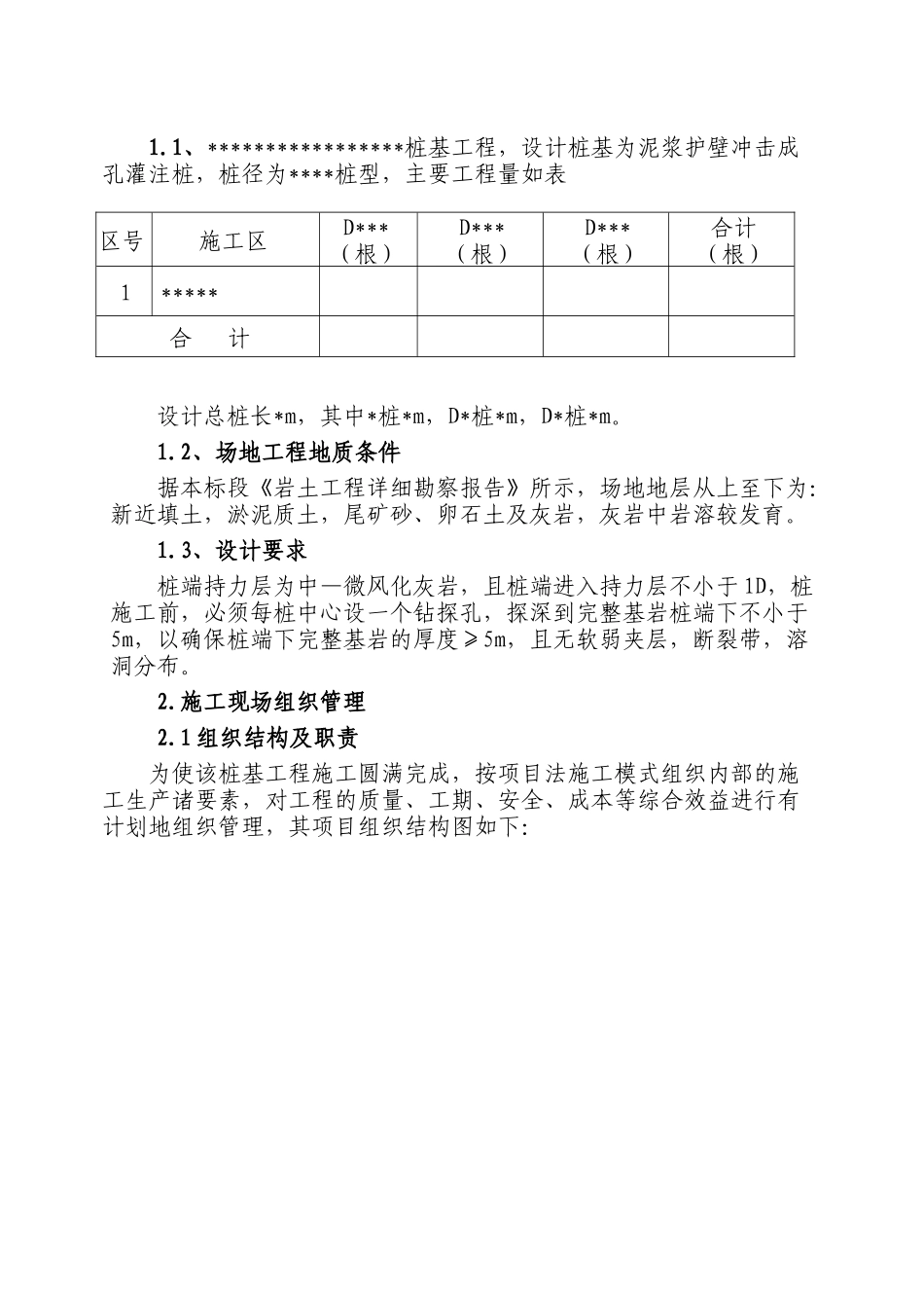 xxx冲孔灌注桩施工_组织设计(DOC35页)_第2页