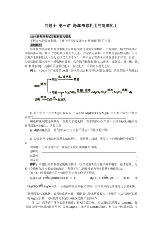 海洋资源利用与海洋化工