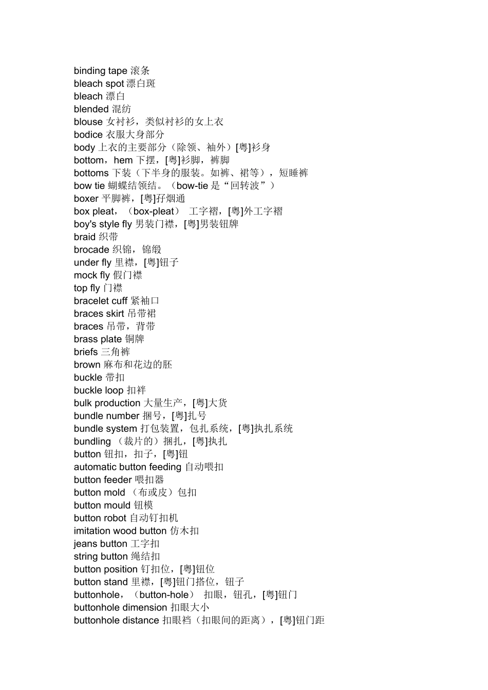 服装英语词汇全集_第2页