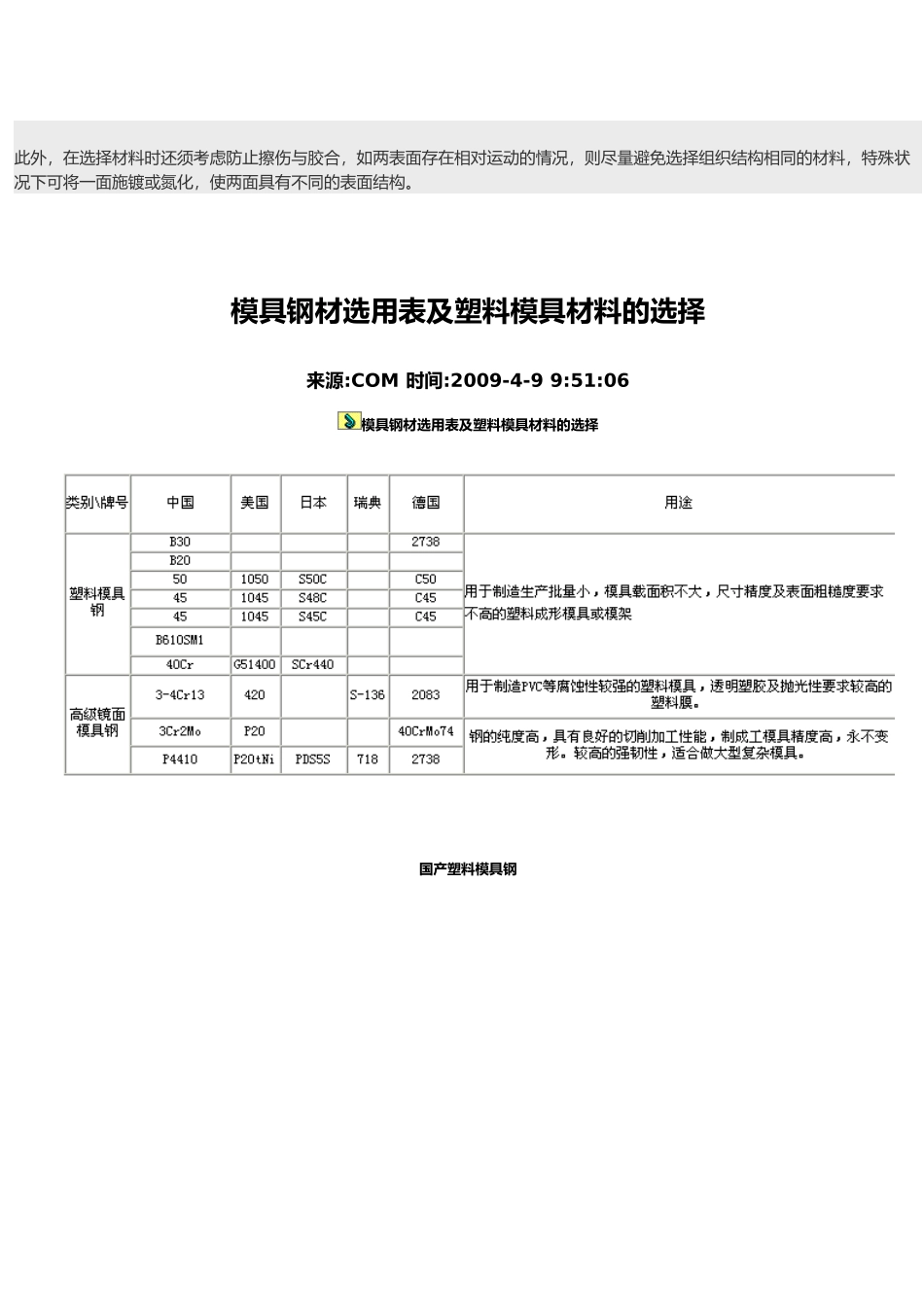 模具材料选择原则与模具设计_第2页