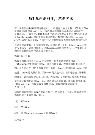 SMT丝印是科学,不是艺术(doc18)
