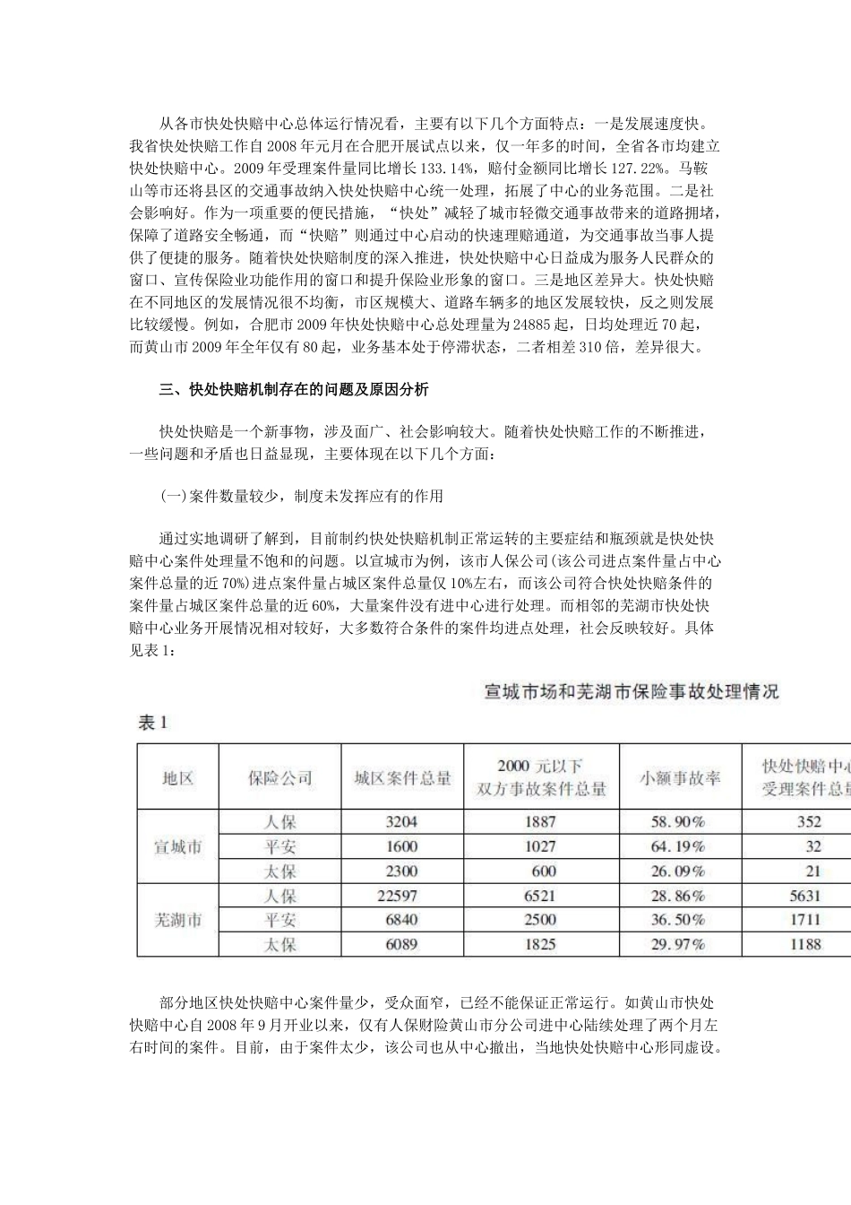 交通事故快速处理保险快速理赔机制风险分析和对策分析_第2页