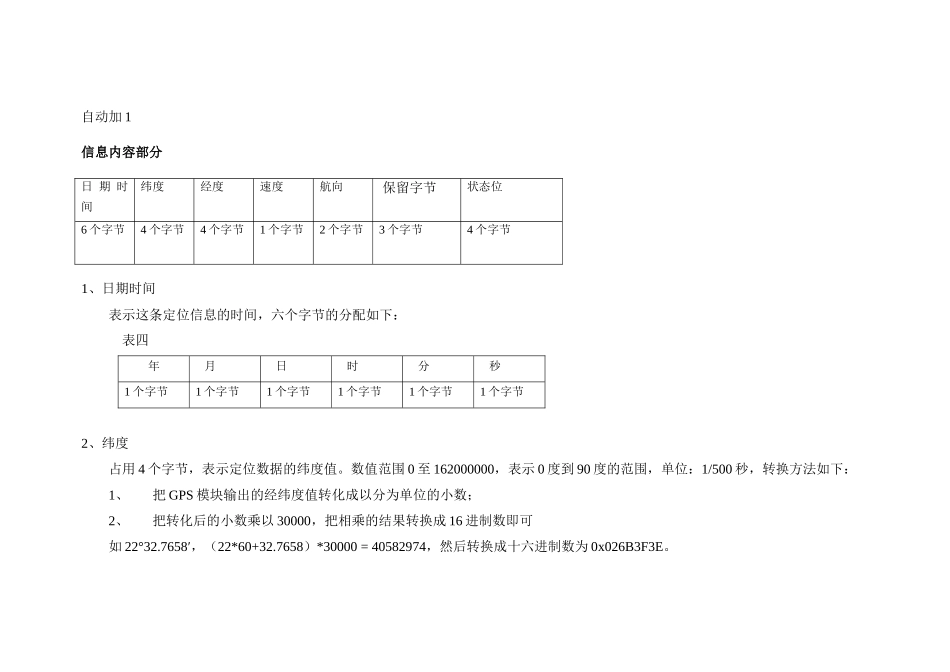 车载GPS定位器（GT02）通信格式说明_第2页