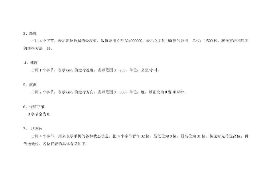 车载GPS定位器（GT02）通信格式说明_第3页