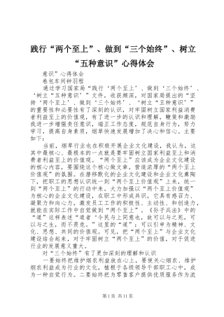 践行“两个至上”、做到“三个始终”、树立“五种意识”心得体会