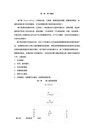酒店行业前台管理实务