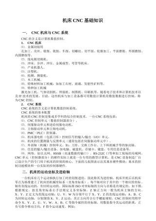 CNC数控基础知识