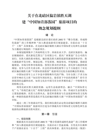 旅游项目可行性研究报告书