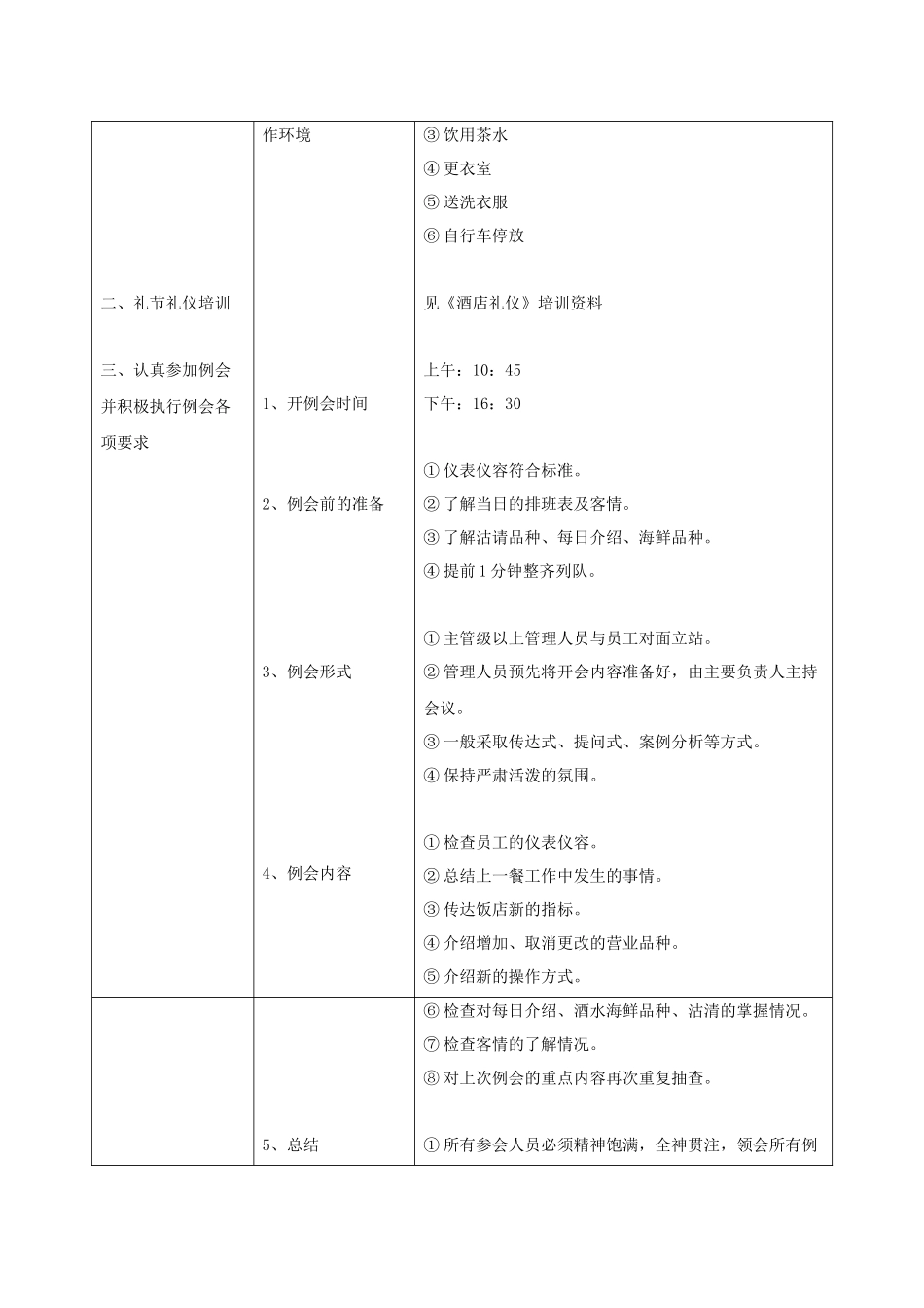 酒店迎宾岗位任务清单及任务细则_第2页