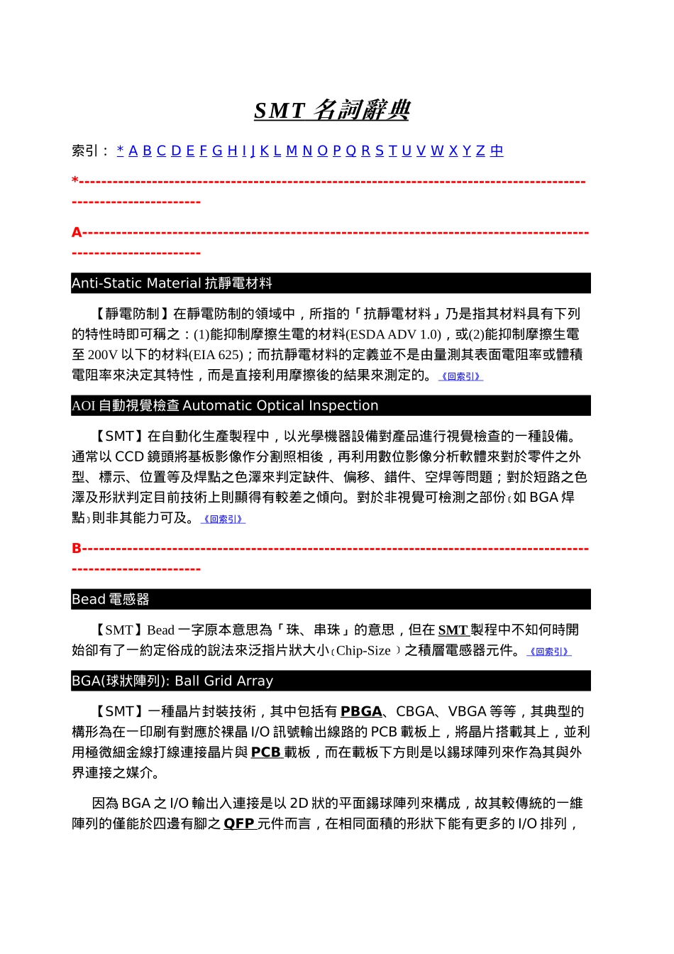 SMT专业辞典_第1页