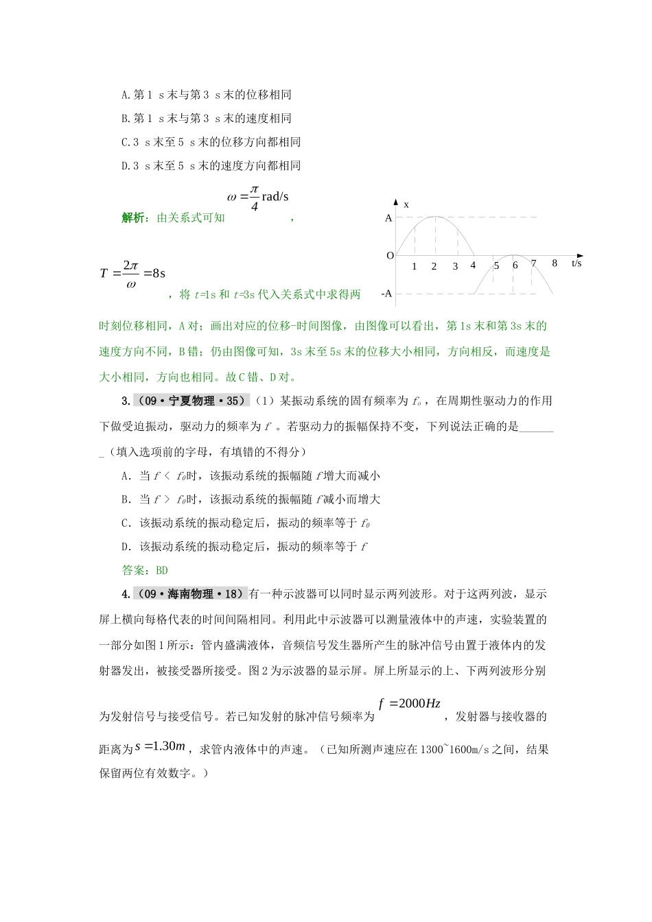 4)：第13单元+机械振动 机械波(68页精美WORD排版)_第2页