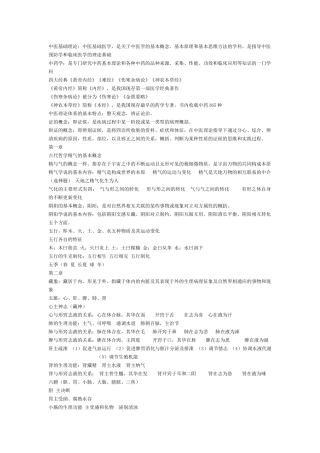 中医药概论重点