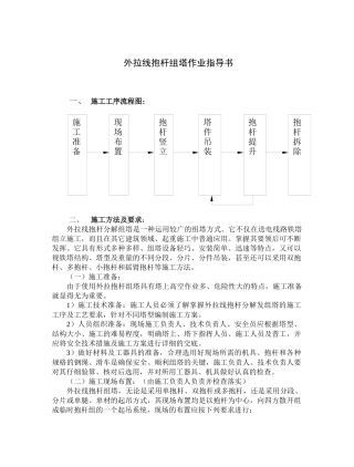 输电线路外拉线抱杆组塔作业指导书