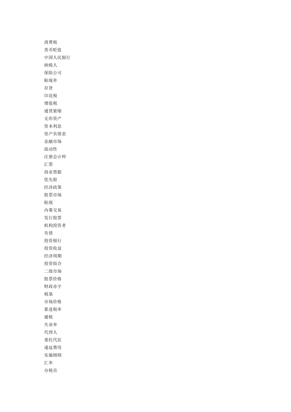 财经金融词汇大全(包含的全部词条11379个)_第1页