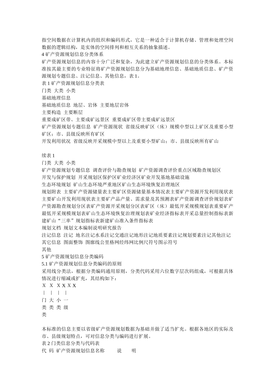 矿产资源规划数据库标准(试行)_第3页