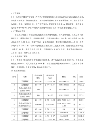 神华宁煤400万吨年煤炭间接液化项目油品合成C标段管道