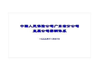 中国人民保险公司直属公司薪酬体系