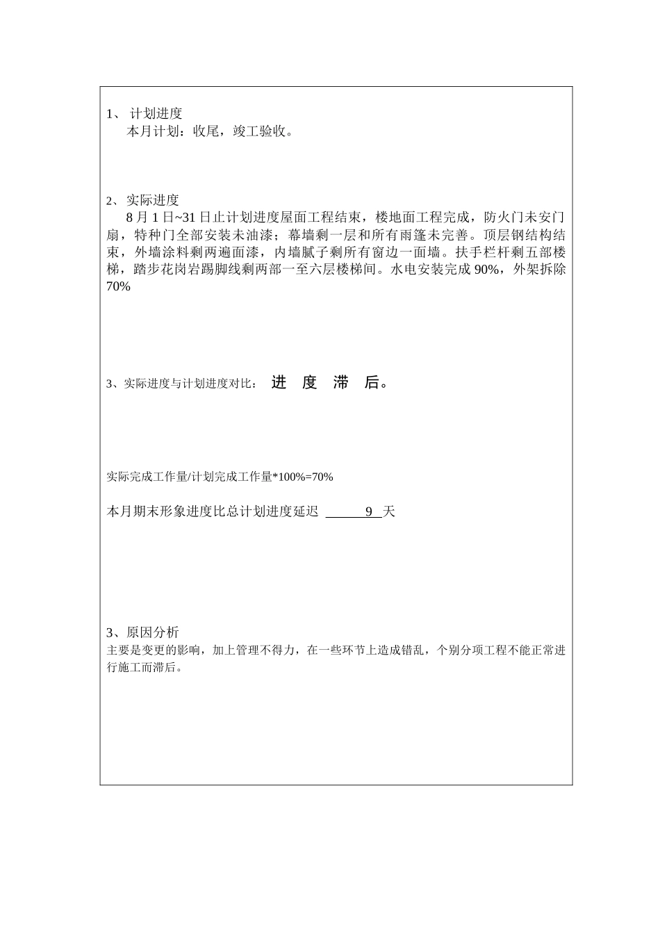 某商厦工程建设监理月报_第3页