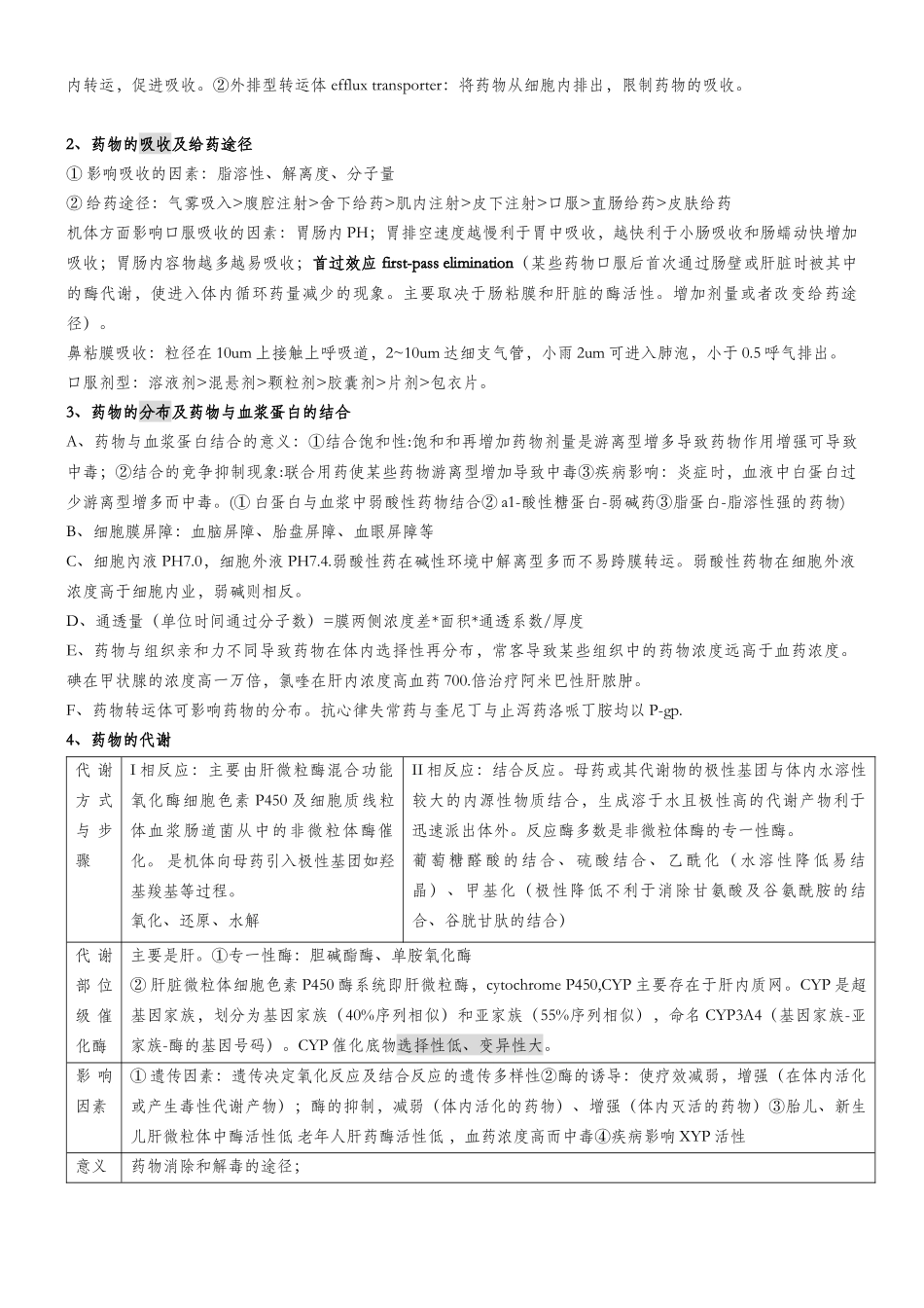 药理学pharmacology华西药学XXXX级_第2页
