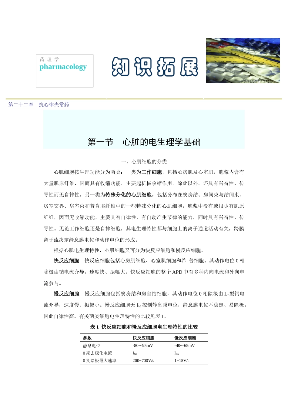 第二十二章抗心律失常药_第1页