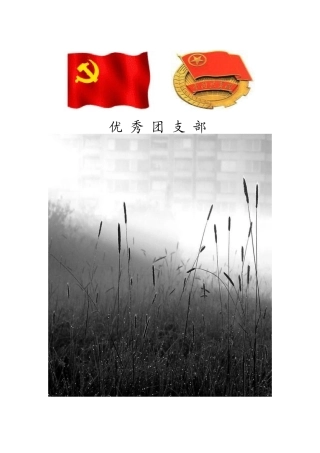 给排水041优秀团支部材料