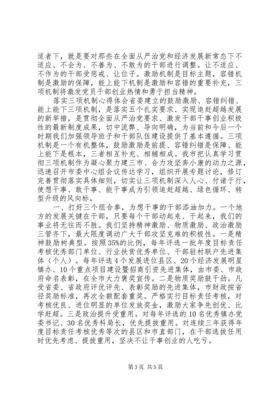 最新贯彻落实三项机制心得体会_第3页