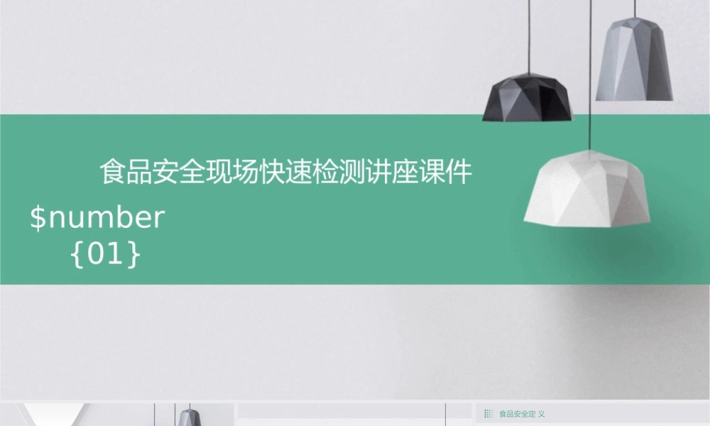 食品安全现场快速检测讲座