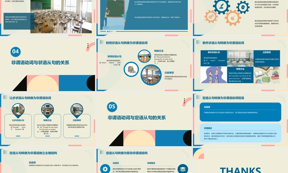 非谓语动词语与从句的关系