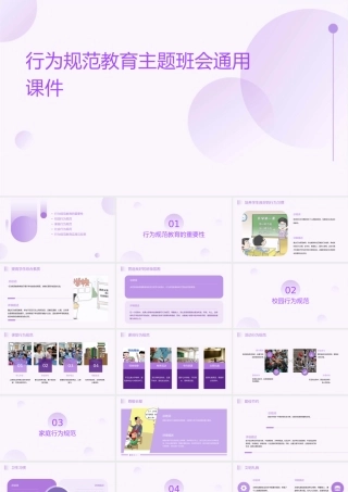 行为规范教育主题班会通用