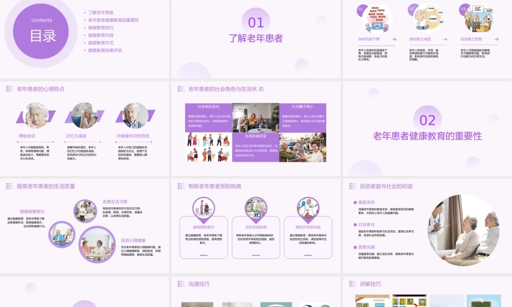 老年患者健康教育技巧通用