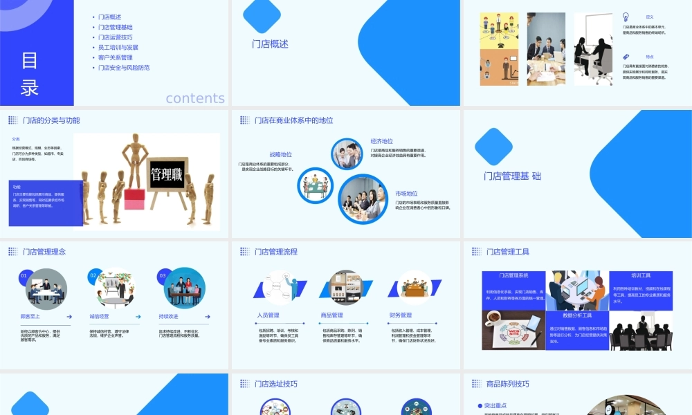 门店管理及操作技巧培训通用