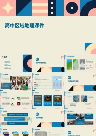 高中区域地理;俄罗斯(60张)
