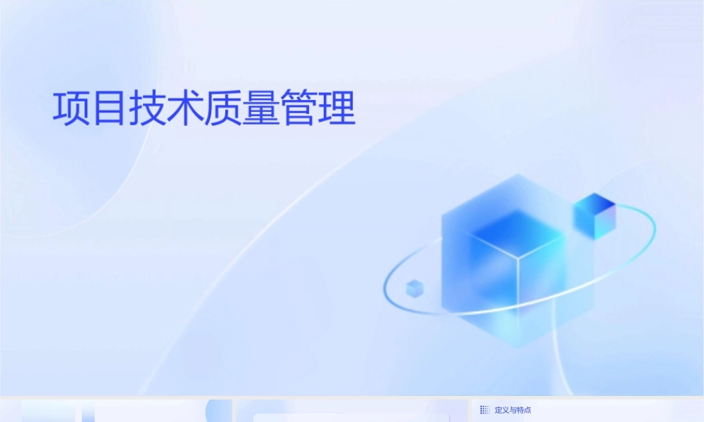 项目技术质量管理格式