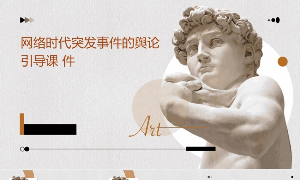 网络时代突发事件的舆论引导