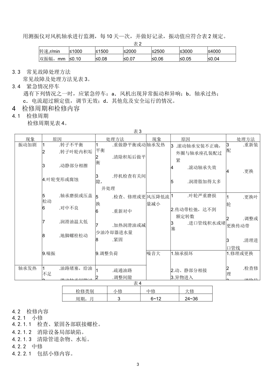 离心式风机维护检修规程_第3页