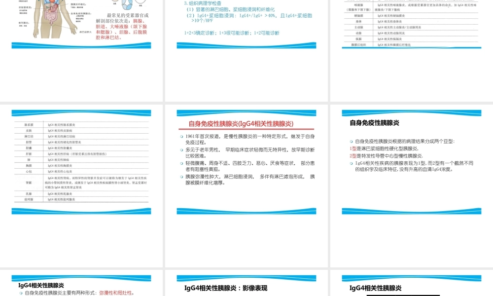 IgG4有关性疾病昀影像体现