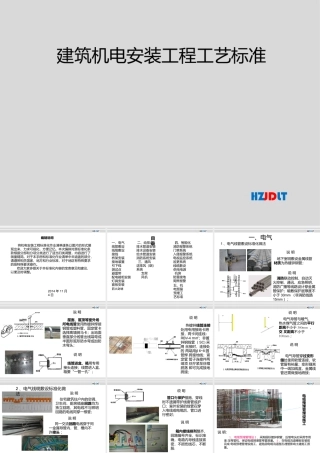建筑机电安装工程工艺标准