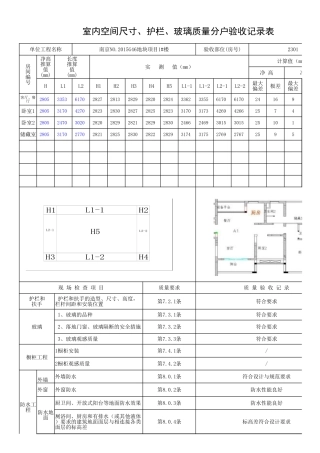 分户验收表格(含公式)自动测算结果