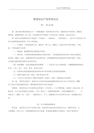 集团知识产权管理办法