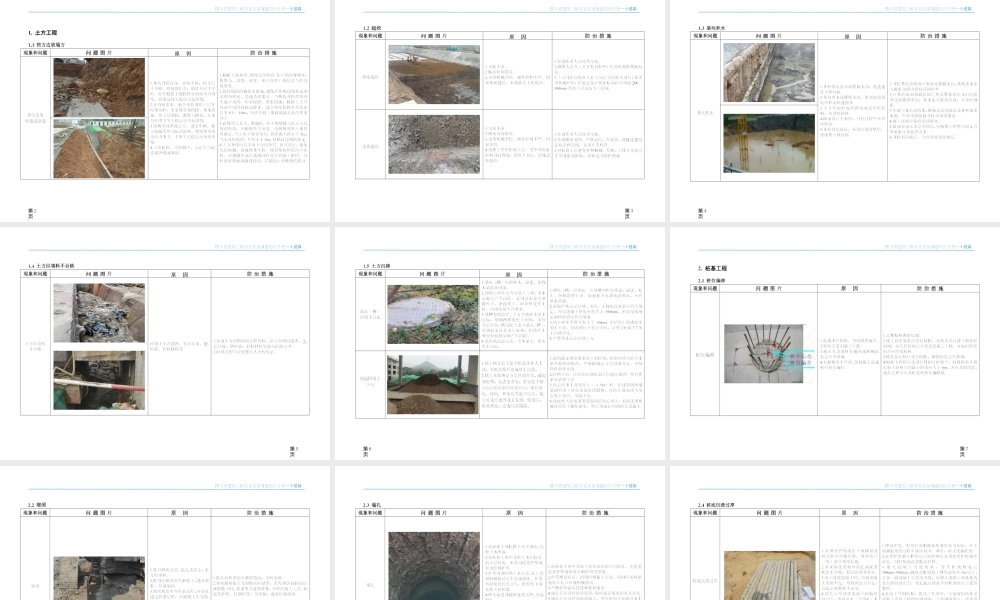 《四川省建筑工程常见质量问题防治手册》（土建篇）