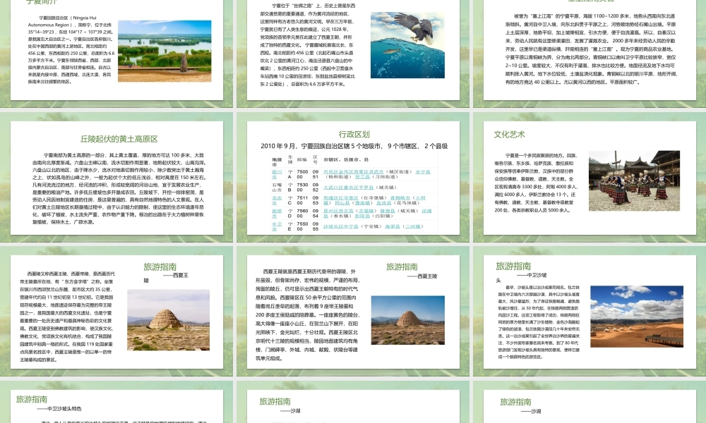 宁夏——塞上江南介绍课件