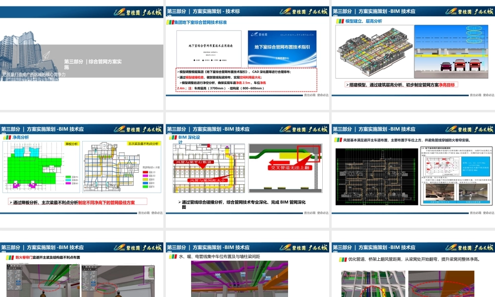 地库BIM机电综合管网标杆策划及亮点做法指引