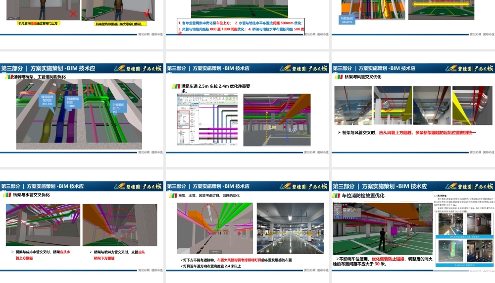 地库BIM机电综合管网标杆策划及亮点做法指引