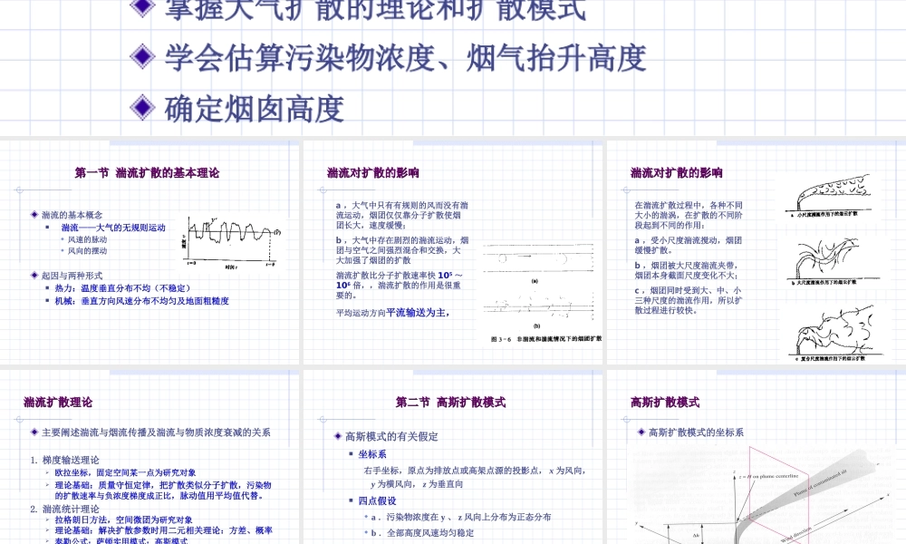 第04章-大气污染扩散模型——环境保护概论课件PPT