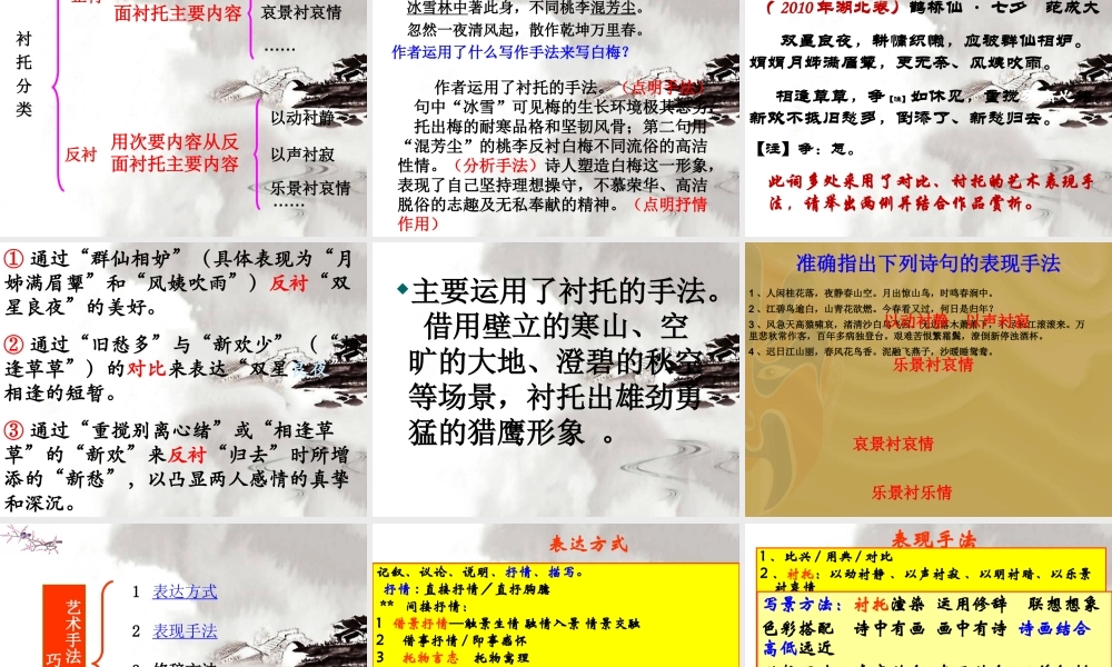 公开课-对比与衬托